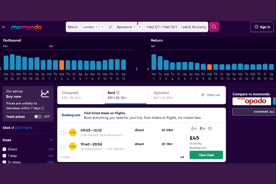 Can I compare prices between multiple airlines using Momondo's Price Calendar Can I compare prices between multiple airlines using Momondo's Price Calendar