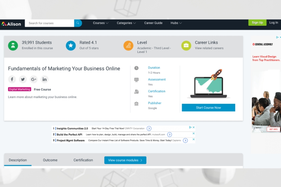 How do Alison's courses compare to other online learning platforms How do Alison's courses compare to other online learning platforms