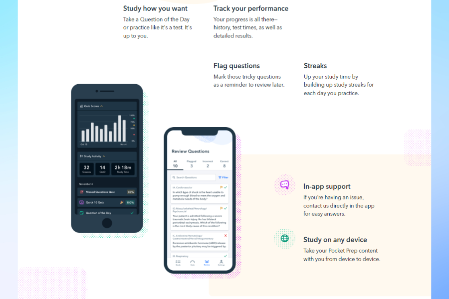 What is the main difference between the free and premium versions of Pocket Prep What is the main difference between the free and premium versions of Pocket Prep