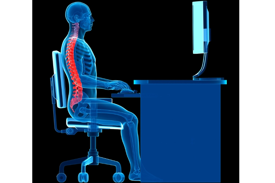 Benefits and importance of maintaining good posture to avoid back pain when sitting all day