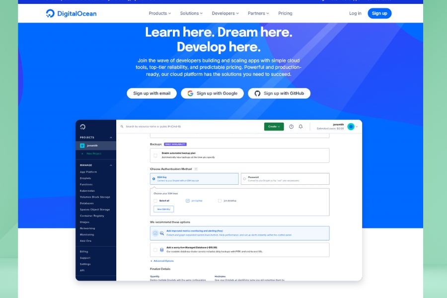 Digitalocean vps- Best cloud hosting provider for small and medium businesses