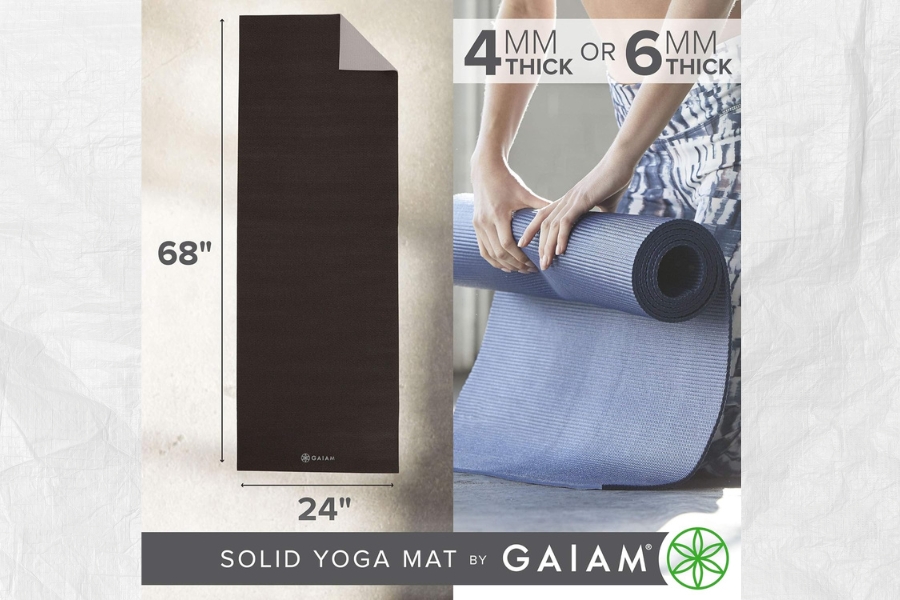 10 Best Yoga Mats for Home Exercises in 2024 Gaiam Premium 2 Color Yoga Mat Features and benefits