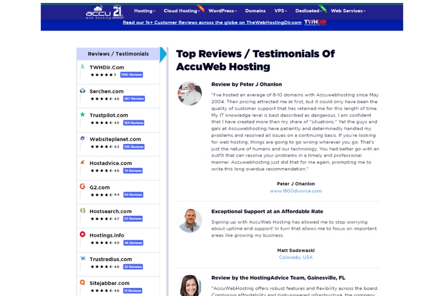 How does Accuweb hosting compare to other web hosting providers
