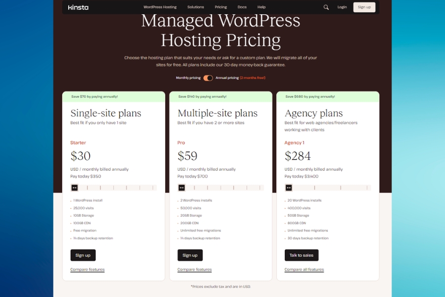 How does Kinsta compare to other wordpress hosting providers