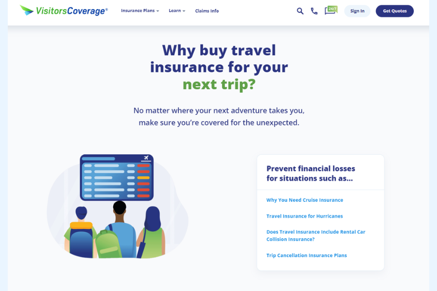 How does VisitorsCoverage's customer service compare to other travel insurance providers