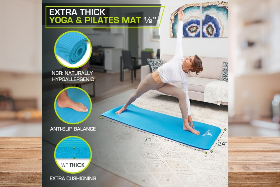 10 Best Yoga Mats for Home Exercises in 2024 ProsourceFit Extra Thick Yoga and Pilates Mat – Features and benefits
