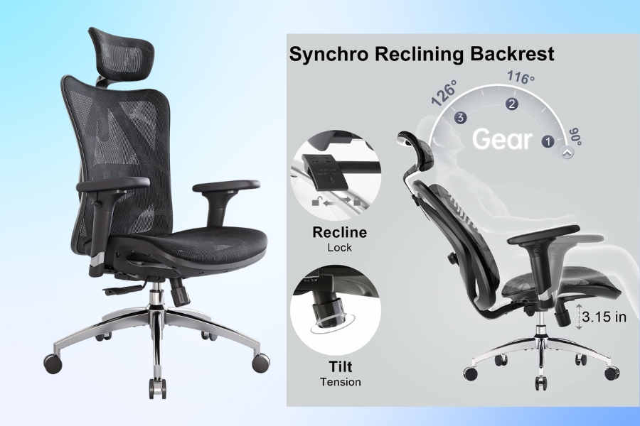 10 ergonomic chairs to help reduce back pain while working Sihoo M57 Mesh Office Chair – Features and Benefits for Back Pain Relief