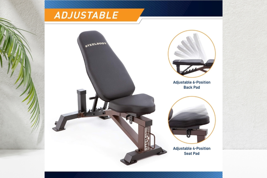 10 best Home gym bench in 2024 Steelbody Deluxe 6 Position Utility Weight Bench Features and Benefits