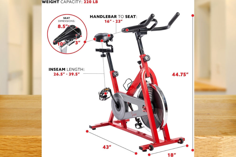 Sunny Health Fitness SF B1510 Indoor Cycling Bike – An affordable and compact choice for small spaces
