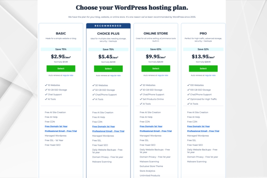 Bluehost web hosting - Discover all the questions users have asked about Bluehost that you never knew What Are the Storage Limits for Bluehost Web Hosting Packages