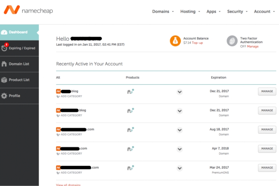 What are the advantages and disadvantages of hosting packages on Namecheap
