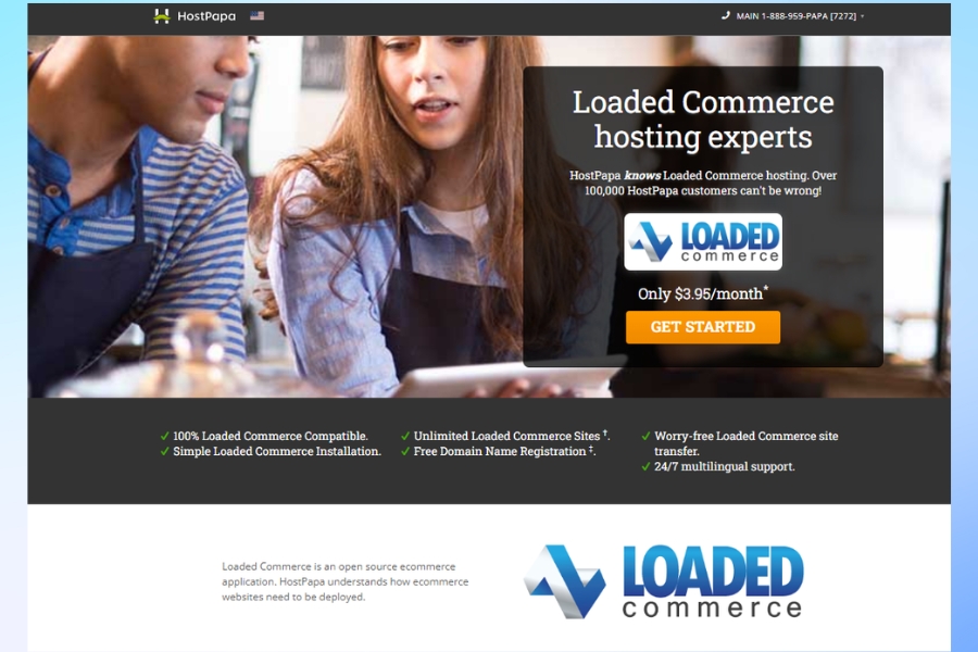What are the features of hostpapa's e-commerce hosting plans