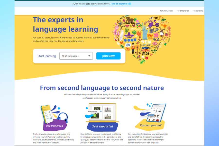 What are the main benefits of Rosetta Stone's immersive approach. What are the main benefits of Rosetta Stone's immersive approach.