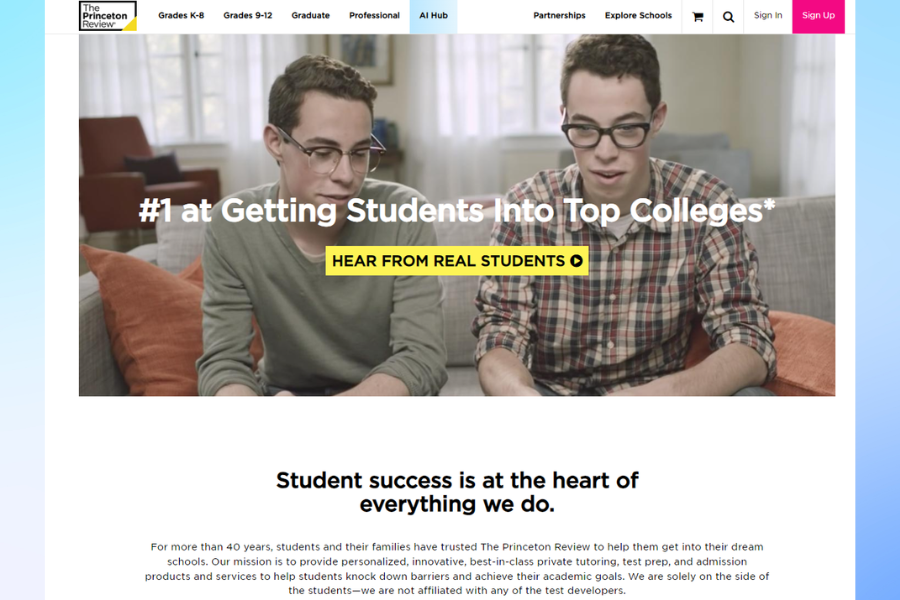 What are the main services provided by The Princeton Review