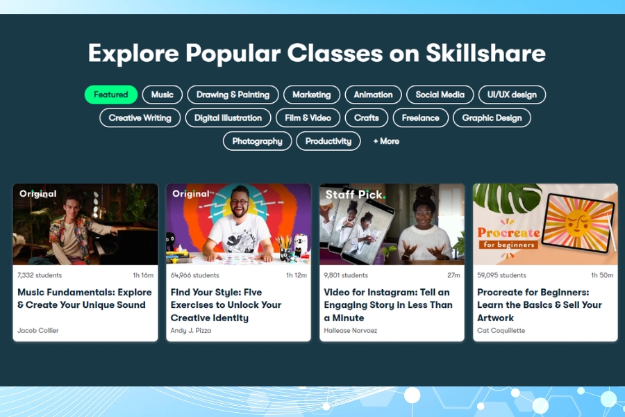 What are the most popular courses on Skillshare What are the most popular courses on Skillshare