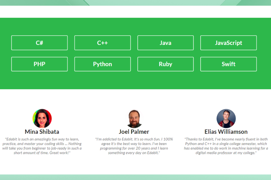 What programming languages ​​does Edabit offer Pros and cons analysis