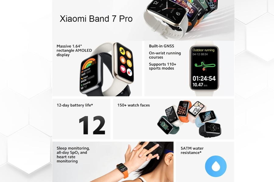 Top 10 Best Fitness Trackers for Swimming in 2024 Xiaomi Band 7 Pro Budget friendly and feature packed 2