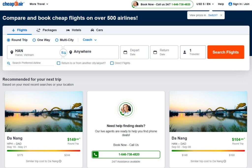 10. CheapOair.com – Focus on Deals and Discounts – The Deal-Finder Extraordinaire