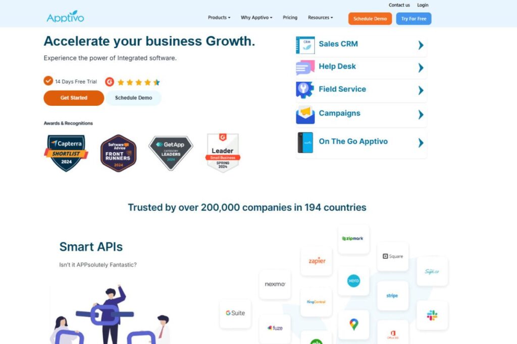 Top 10 Best CRM Software for Business in 2025 Apptivo A Suite of Integrated Business Apps, Including Robust CRM