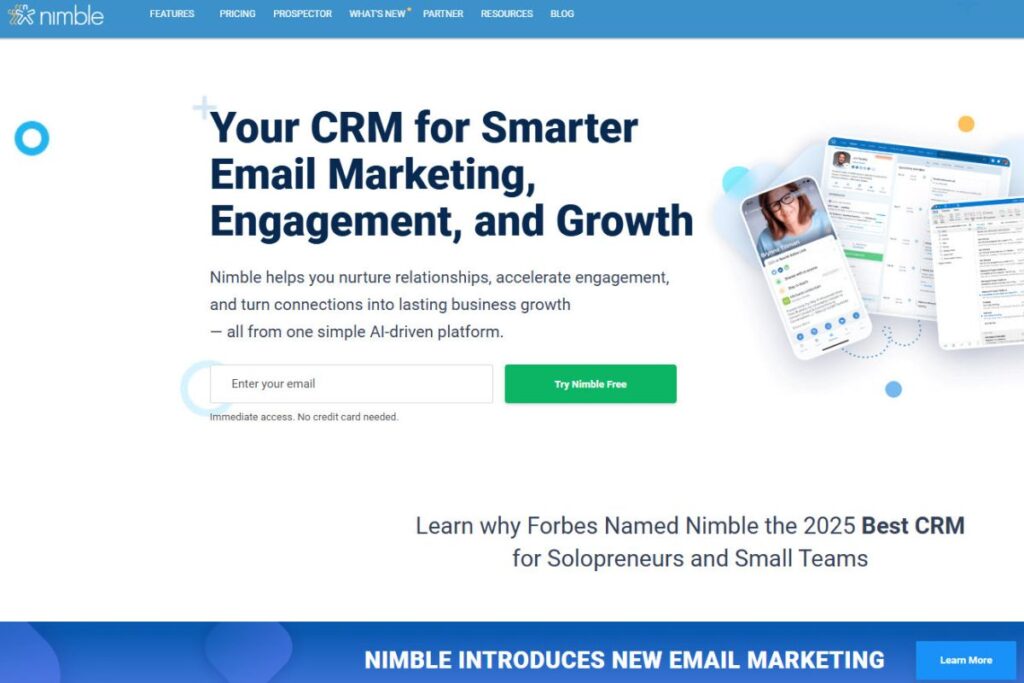 Top 10 Best CRM Software for Business in 2025 Nimble CRM The Relationship-Focused CRM for the Social Era