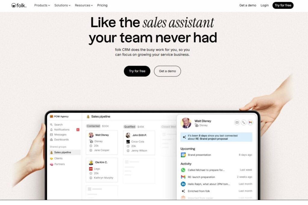 Top 10 Best CRM For Small Business in 2025 9. Folk.app The Best Modern Personal CRM for Networking & Outreach for Visionary Founders