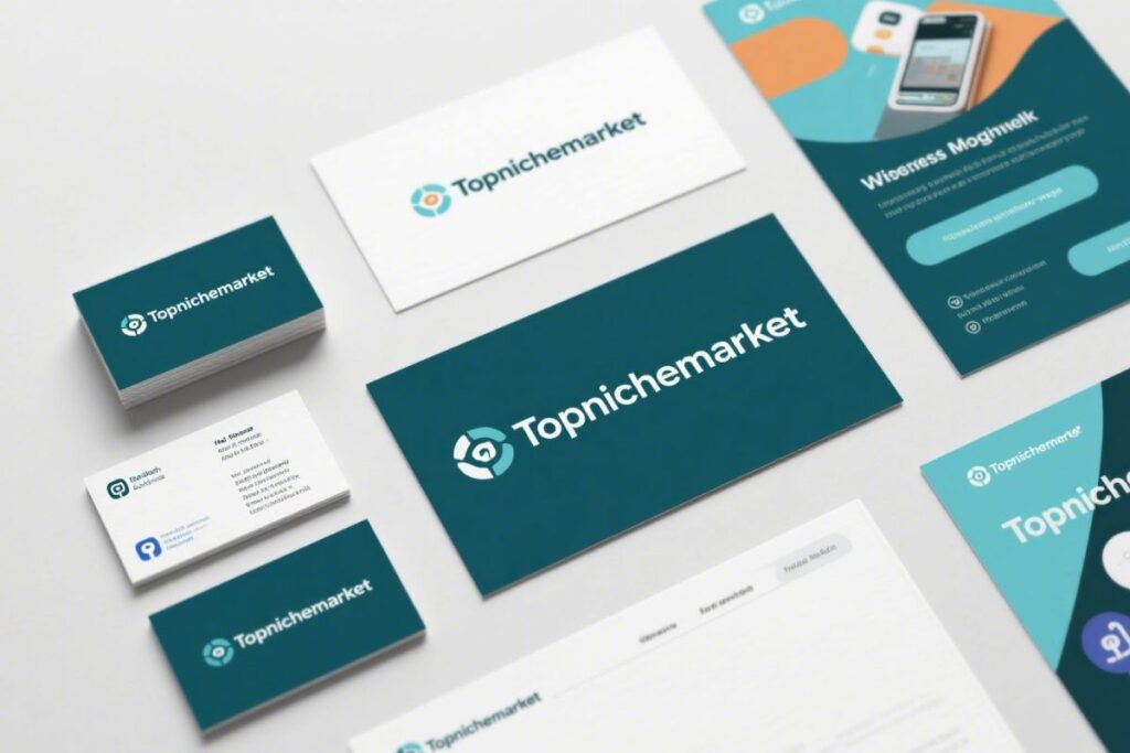 Social Media & Business Cards Branding Made Easy by Looka.com Logo Maker